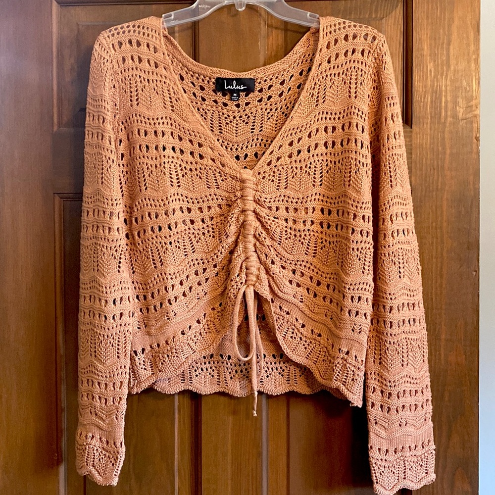 Lulus Crochet Sweater